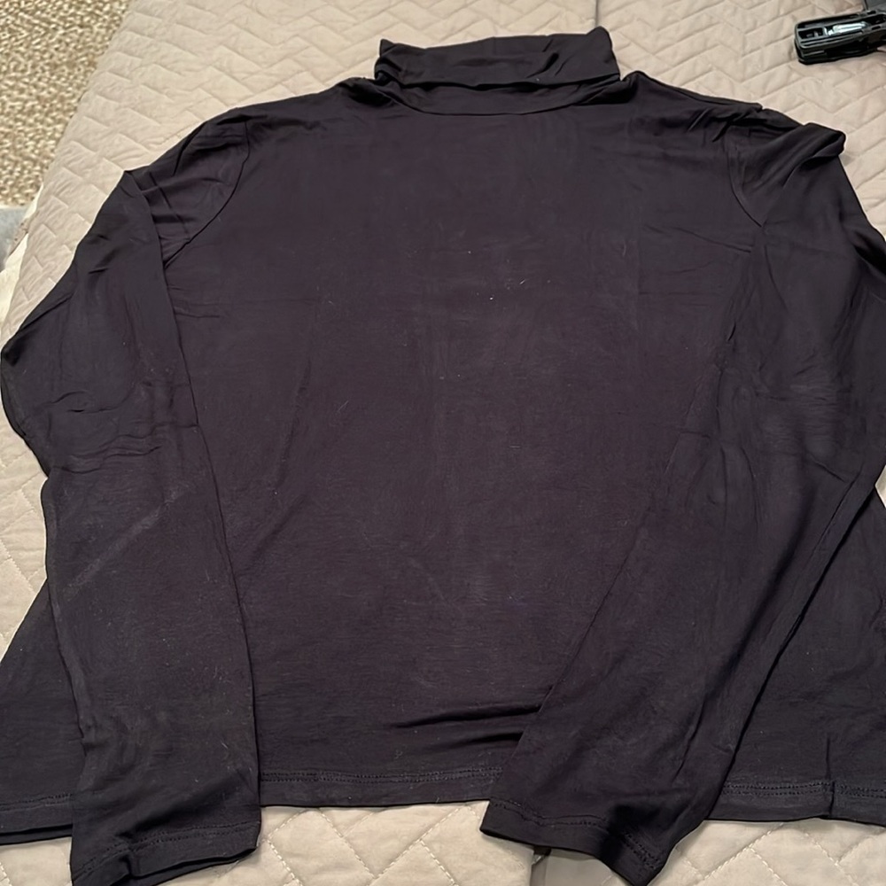 H&M Black Turtleneck Top/NWT/Large - Picture 6 of 13